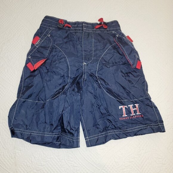 588.Tommy Hilfiger Trunks Blue and Red Sz Kids 5 - Picture 1 of 6